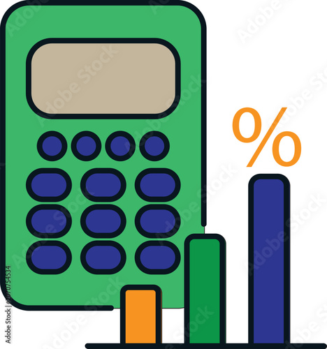 Calculator icon representing financial planning, budgeting, and investment