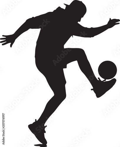 Street Football Freestyle Silhouette