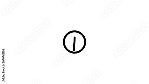 Animated clock hands spinning fast on monitor screen showing time lapse concept.