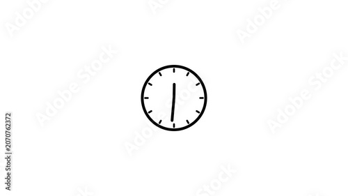 Animated clock hands spinning fast on monitor screen showing time lapse concept.
