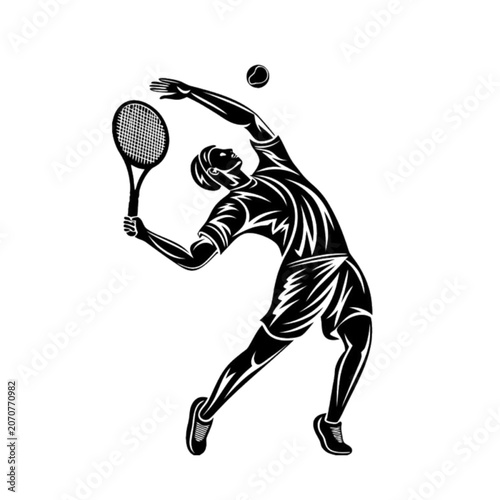tennis player with ball