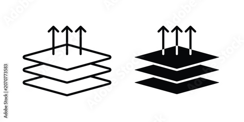 Fotografie Breathable icon. Linear icon collection. Editable vectors