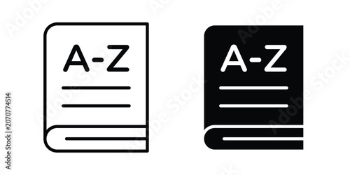 Tableau sur toile Dictionaries icon. Linear icon collection. Editable vectors