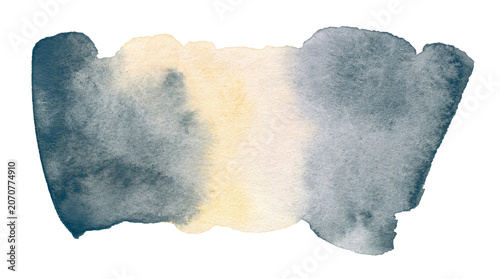 Beige watercolor stain. Abstract watercolor background for logo or text