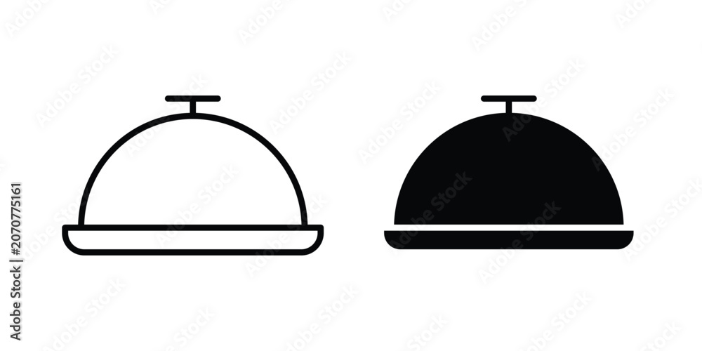 Fototapeta premium Food tray icon. Linear icon collection. Editable vectors