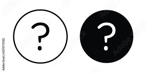Foto Interrogation icon. Linear icon collection. Editable vectors
