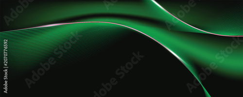 Obraz na plátně Abstract background using dark green tones on a black background