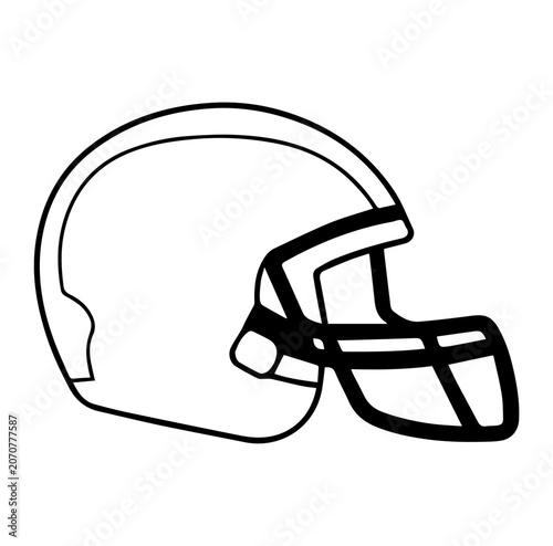 American Football Helmet Svg, Football Helmet Vector File, Helmet Outline, Football Helmet Cricut, Sports Equipment Svg, Cut File.
