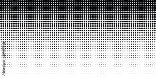 Vászonkép Abstract black and white halftime gradient pattern vector