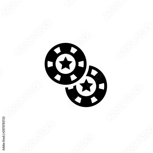 Canvastavla casino chip