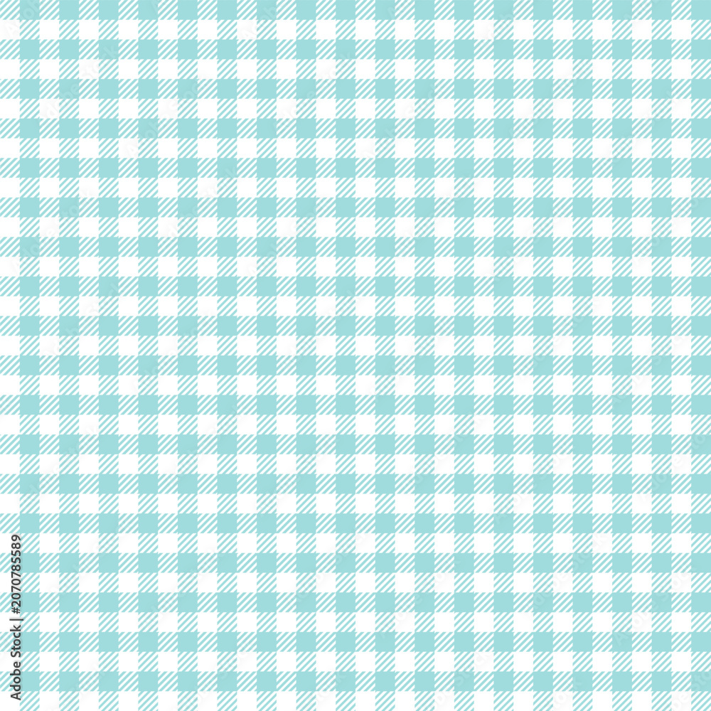 Fototapeta premium Check seamless pattern. Checks background. Repeated gingham patern. Scottish style design prints. Repeating tablecloth. Checkered plaid. Small table cloth. Regular tartan cloth Vector illustration
