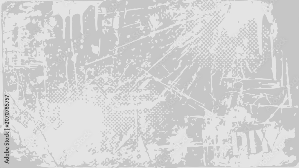 Fototapeta premium Light gray grunge texture background with distressed scratches and dots vector illustration.