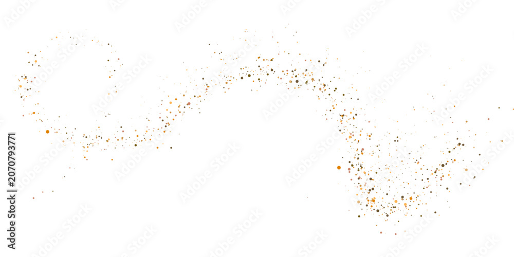 Obraz premium Yellow star and glitter dust, glowing bokeh light with sparkle. Magical particle, stardust, twinkle and highlights on white background. Lens flare, sparks, glare and flare PNG vector illustration.