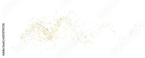 Quadro su tela Magic glitter shining gold dust on Christmas background