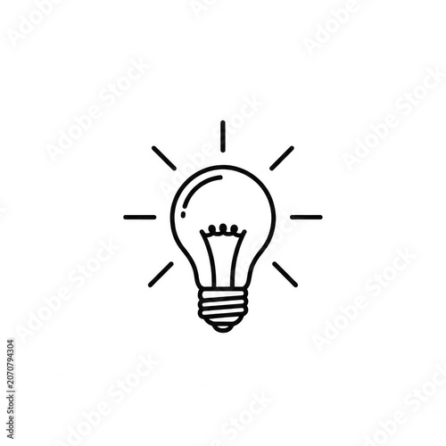 Light bulb icon representing creativity and innovation concept