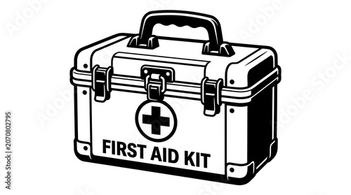 First aid kit suitcase illustration