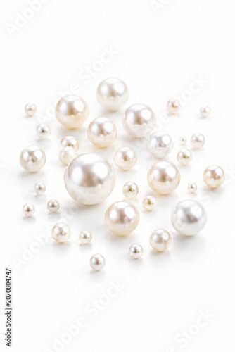 pearl pawder on white background