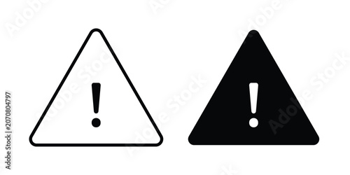 Foto Alert sign silhouette and outline pack