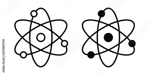 Photos Physics icon silhouette and outline pack