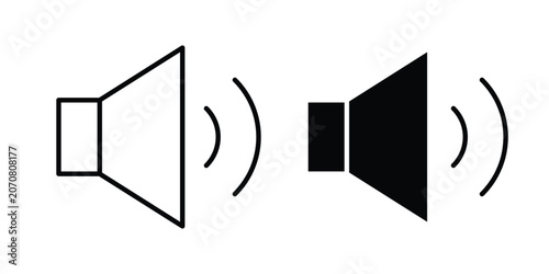 Obraz na plátne volume button icon silhouette and outline pack