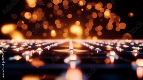 Futuristic Data Grid Abstract Background with Glowing Network Nodes and Cinematic Light Energy for Cyber Technology, Digital Innovation and Modern High-Tech Creative Projects.