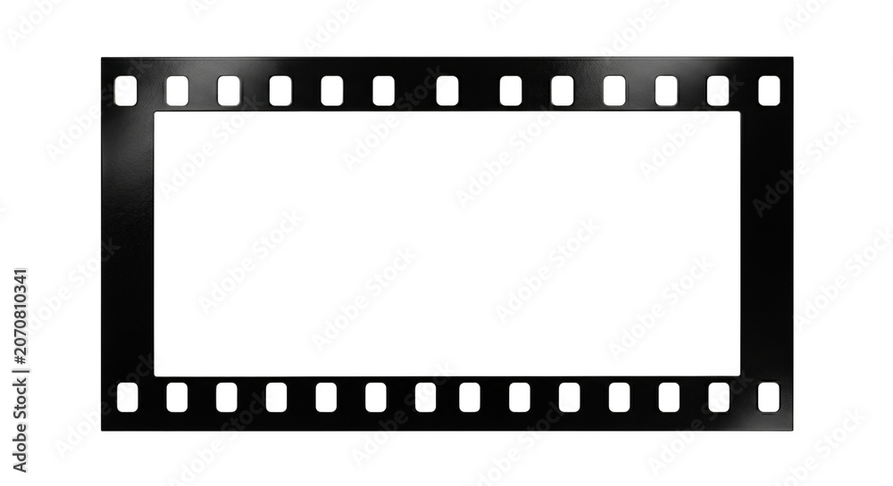 Fototapeta premium Horizontal black 35mm film strip frame mockup