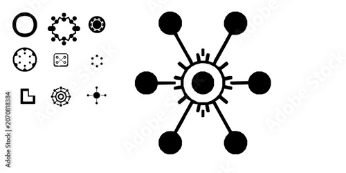 Tableau sur toile Schema Design Icon Pack