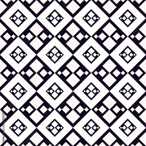 Black White Diamond Geometric Pattern