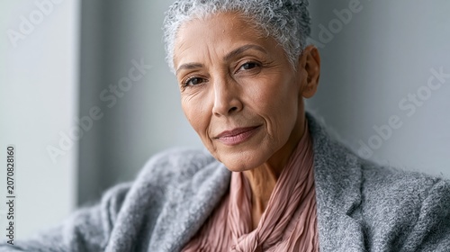 Invisible Illness Workplace Middle Eastern Plus Size Older Woman Calm
