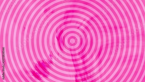 Pink spiral pattern with circular lines and vibrant colors