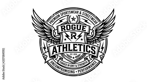 Foto Rogue Athletics Winged Badge Vector