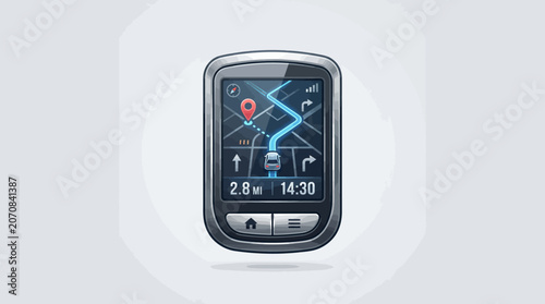 GPS Navigation Device Vector Illustration