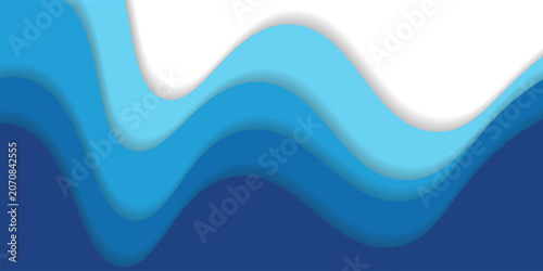 Sea waves layered vector background illustration and sea beach vector illustration.