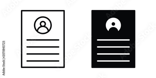 Canvastavla Job description icon. Set of black vectors