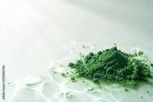 Artistic Interpretation of Spirulina for Beauty and Skincare Advertising