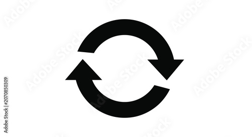 Photos Circular arrow icon on a white background clockwise rotation symbol