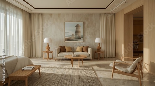 Cozy Bedroom and Lounge Corner Interior
