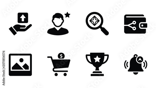 Set of Business and Finance Icons: Vector Graphics for Web and App Design