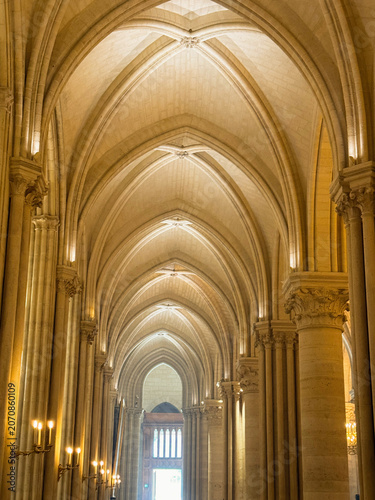 beautiful large religious stone building, view inside