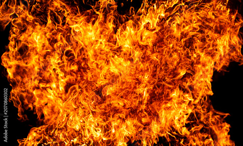 Fotografie Heat glows through fire texture