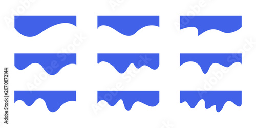 Set of dividers shape template. Modern separator header footer for website and apps illustration design