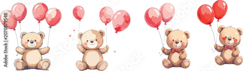 watercolor bears holding balloons.eps