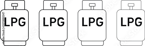 Fotografie LPG Gas Icon Set