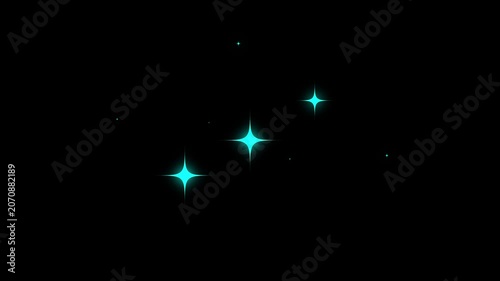 Blinking White Sparkles and Shining Stars Animation, Flat Vector Doodle Style Light Effects, Seamless Glitter Motion Background, Twinkle Shine Loop Video 4K