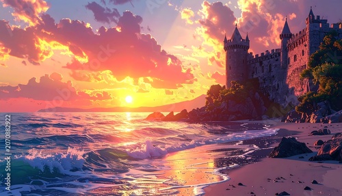 Castle Beach Sunset.
