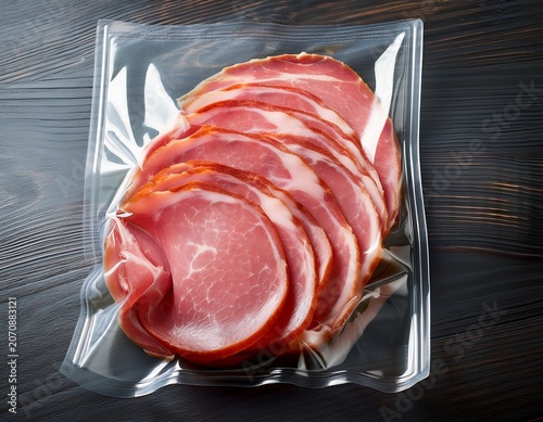 sliced ham sealed in vacuum pack for optimal freshness and quality preservation