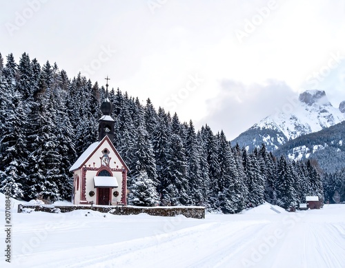 Church in Winter Scenery.