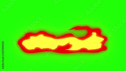 2D Anime Fire FX Pack Vector Animation Chroma Key Green Screen