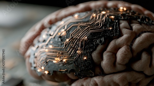 Artificial Intelligence Brain Circuitry Integrated with Human Anatomy