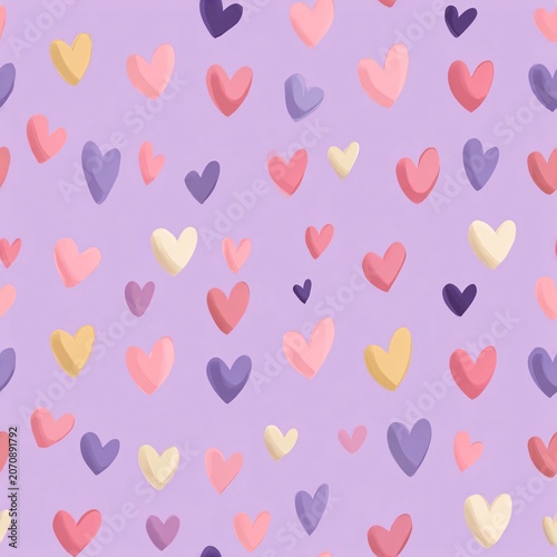 Colorful hearts make a vibrant pattern perfect for wedding designs